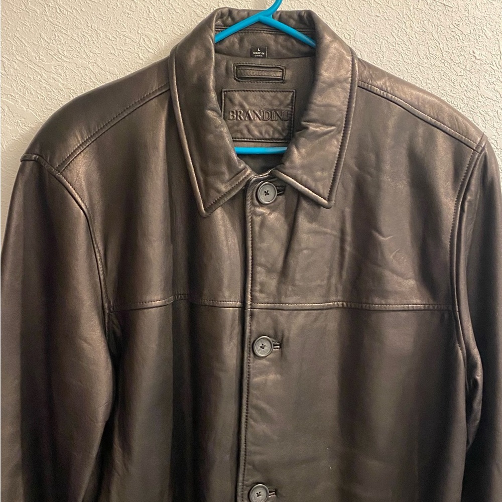 Beautiful Brandini leather trench coat in excellent condition